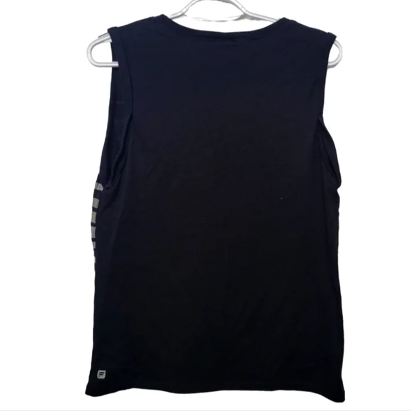 Fabletics Black Metallic Sleeveless Athletic Top Small - Picture 3 of 5